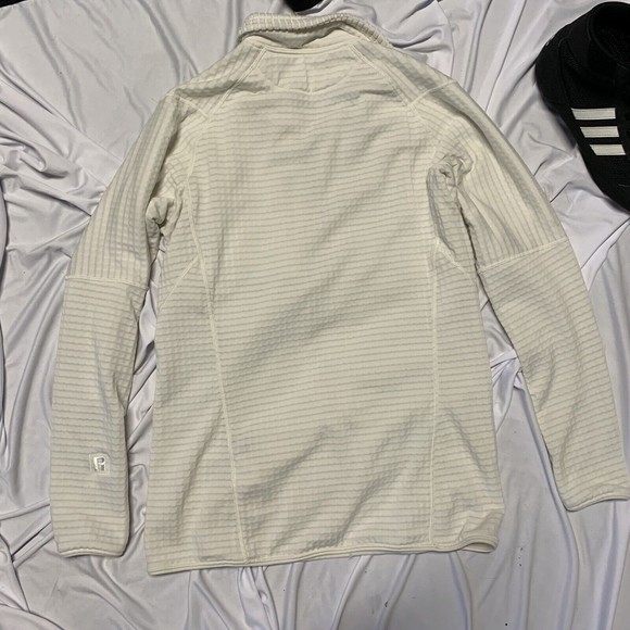 Patagonia fleese Sweater 1/4 zip Pullover Jacket women Size S Beige/white - Picture 2 of 3